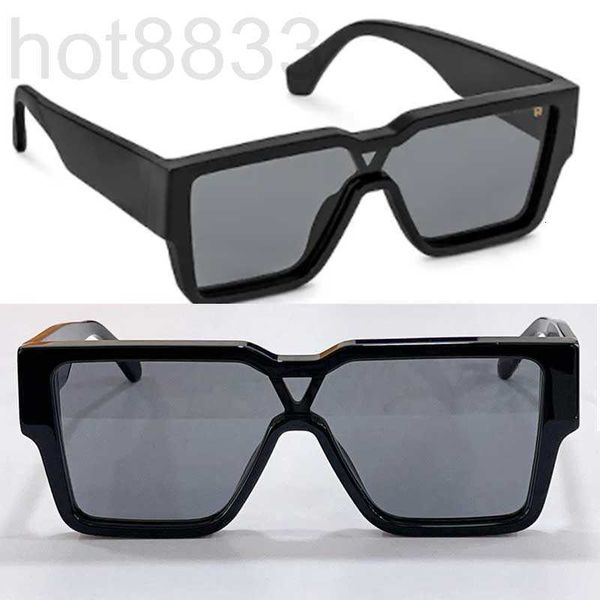 

sunglasses designer mens clash mask black acetate frame v motif on front uv400 protection luxury brand glasses 1593 size 60-13-145 bxqn, White;black