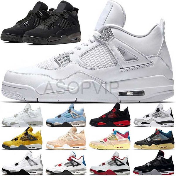 

basketball shoes jumpman 4 men 4s military black cat red thunder lightning white oreo university blue pure money mens trainers sneakers size