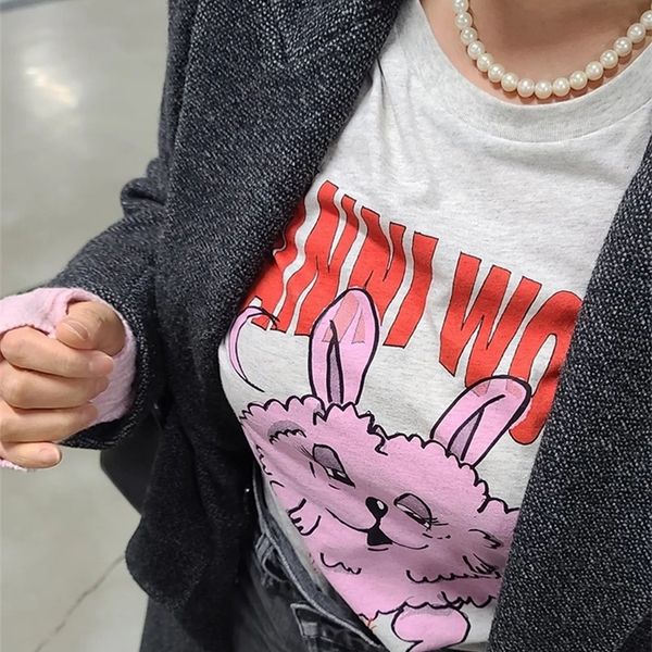 

womens tshirt letters graphic print tshirt summer women fashion o neck half sleeve casual tshirts streetwear chic tees clothes 2023 230406, White