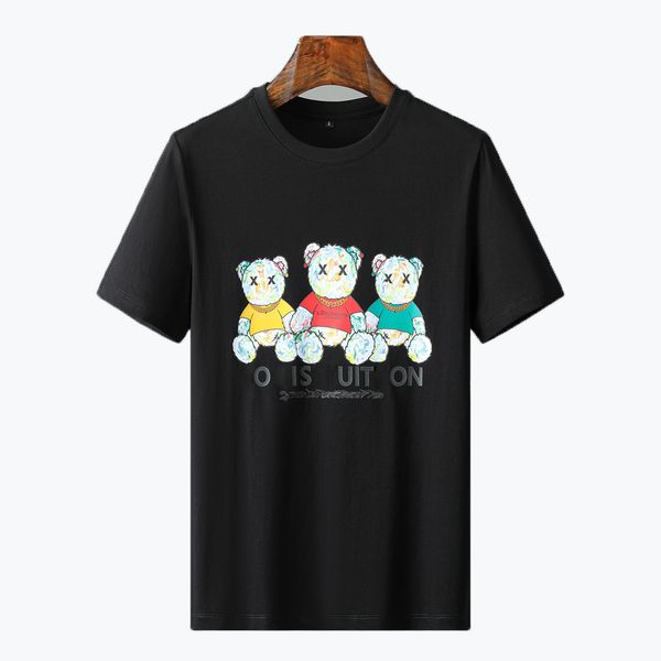 

men's t-shirt t shirt slim fit short sleeve cotton breathable tee r luxury letters print shirts 2023 spring summer high street casual m, White;black