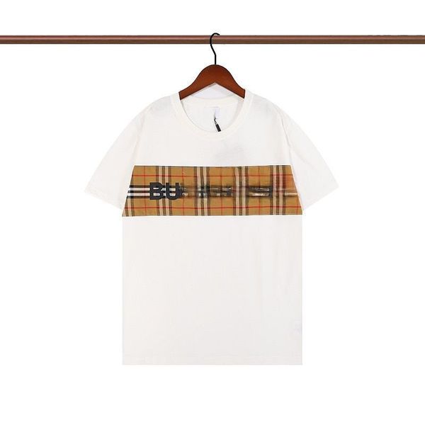 

mens designer t shirt for men womens burberys shirts fashion tshirt with letters casual short sleeve man tee woman clothing luxury fashion b, White