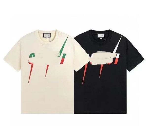 

summer fashion mens t-shirts famous designer letter printing cotton loose short sleeve tees t-shirts pullover men's women's t-shir, White;black
