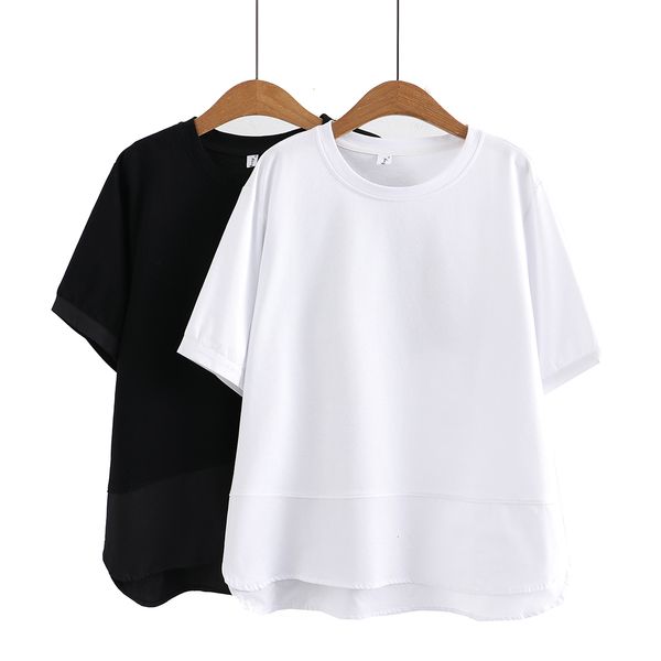 

women's t-shirt spring/summer women's t-shirt oversized half sleeved women's casual solid t-shirt 230407, White