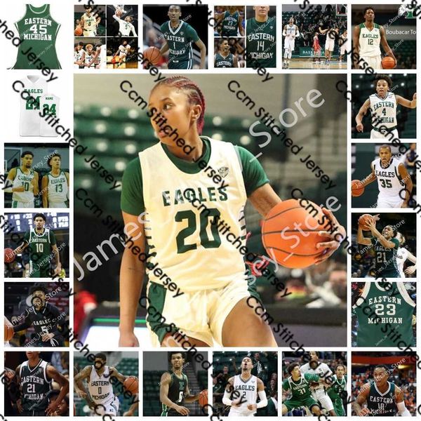 

eastern michigan emu basketball jersey courtnie lewis carrione cardwell autumn hudson danielle minott emoni jackson lorraine enabulene rayjo, Black