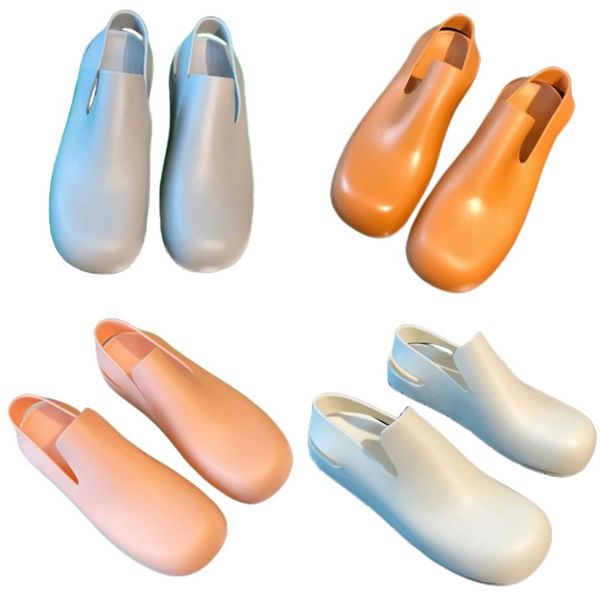 

sandals solid slippers summer beach shoes rubber casual ankle strap outdoor shoes ultra-light lazy shoes big head women loafers indoor shoes, Black