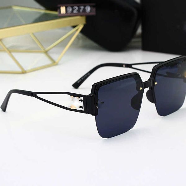 

fashion ch designer sunglasses canel small fragrance sunglasses women's net red half frame uv resistant new street p big face slim, White;black