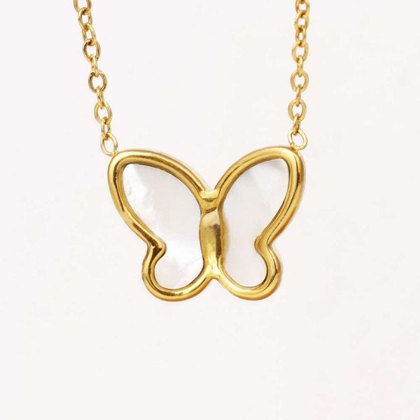 

Classic designer jewelry Four-leaf Clover Necklace jewelrys Butterfly Female Necklaces Shell Gold Chain Beimu Platinum Simple Jewelry Pendant Necklace Van Clee