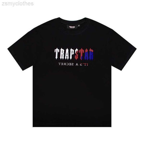 

men's t-shirts trapstar summer new fashion gradient printed cotton short sleeve, White;black