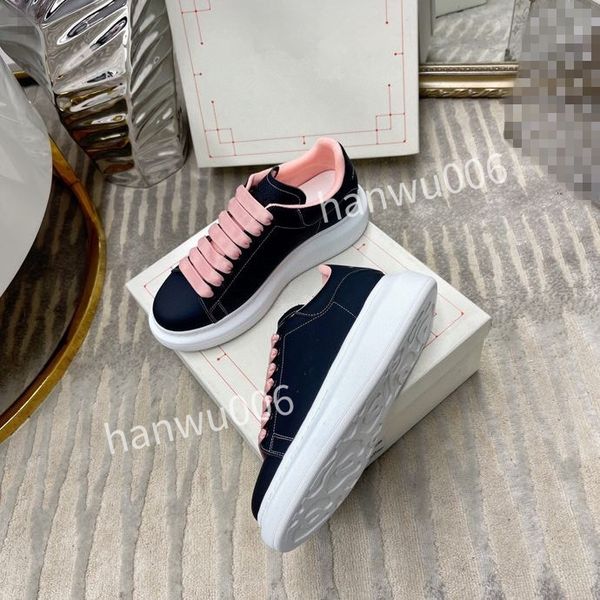 

2023women men brand designer flat sneaker casual shoes denim canvas leather letter overlays fashion platform mens womens low sneakers, Black