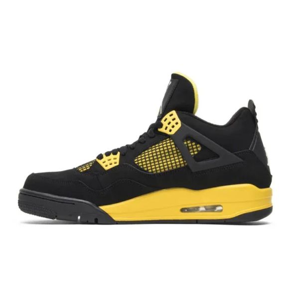 

2023 athletics basketball shoes jumpman 4 thunder iv 4s black white tour yellow designer sports sneakers size us5.5-12
