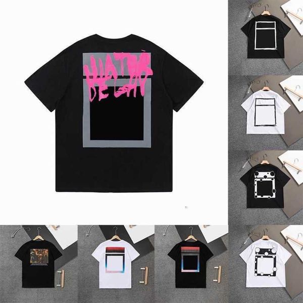 

2022 personality tshirts summer mens womens t shirts loose offs tees man s casual shirt luxurys clothing street shorts, White;black