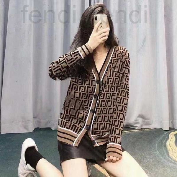 

women's wool & blends designer 2022 autumn and winter new fashion trend classic temperament v-neck stripe splice long sleeve knitted ca, Black