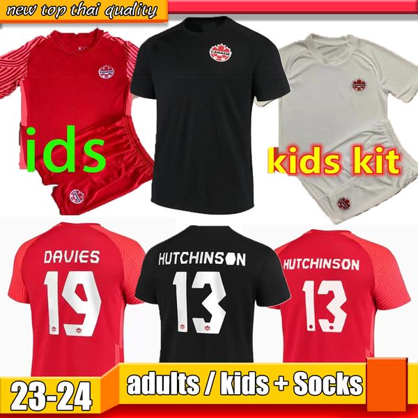 

2022 2023 hoilett canada national team soccer jerseys men women uniform davies david maillot 22 23 football shirt larin cavallini laryea eus, Black;yellow
