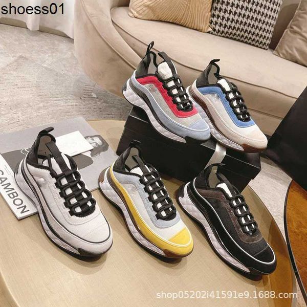 

2023 spring/summer new c family sports and casual shoes channel women's colorful lace up fashion mesh casual dad shoes, Black