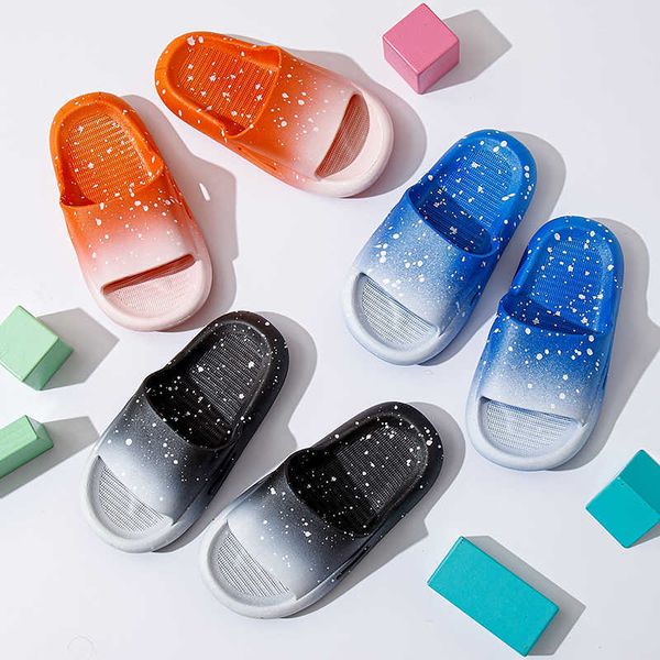 

slipper matching ourfit gradual starry night slippers for children boys and girls slippers indoor outdoor home non-slip kids shose y2304, Black;grey