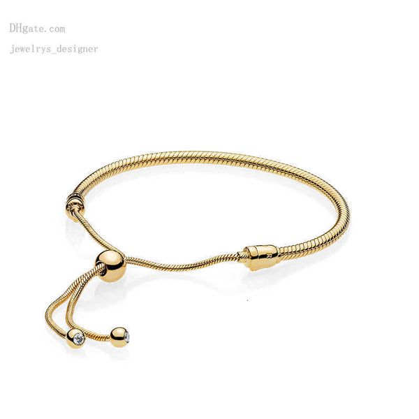 

designer bracelets 18k yellow gold plated bracelets hand rope for pandora 925 sterling silver bracelet for women with original gift box ing, Golden;silver