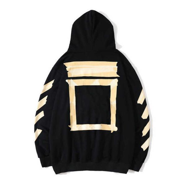 

sweatshirts luxury men's classics offs brand pullover shirts hoodies designers women sweater men arrow cross letter print hoodie coat, Black