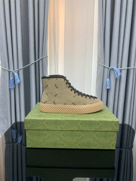 

2023 designer sneakers casual shoes men women platform fashion high leather rubber walking outdoor shoe, Black