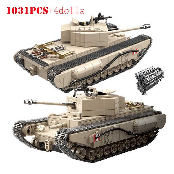 

model kits military british churchill infantry cromwell cruiser heavy tank building blocks army soldier ww2 weapons bricks kids toys gifts p