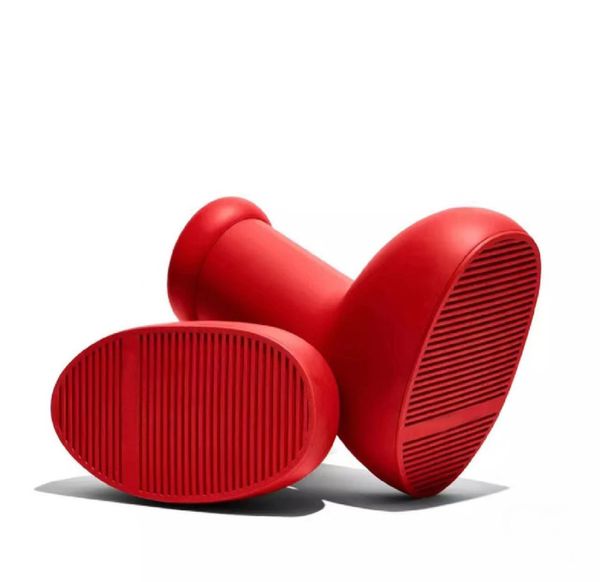 

big red boots boy designer the latest boot cartoon boots into real life fashion men women shoes rainboots thick bottom rubber, Black