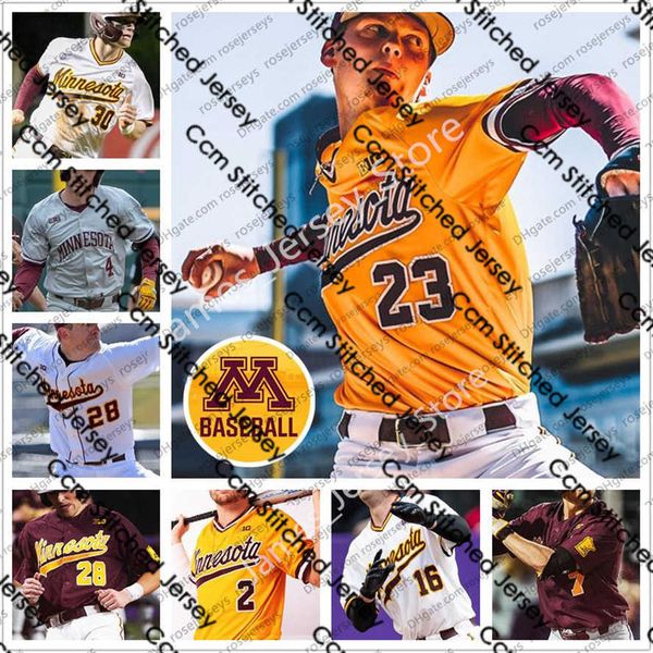 

dave winfield minnesota golden gophers college baseball jersey 32 chase becker 33 boston merila 35 noah berghammer 36 josh culliver 37 trent, Black