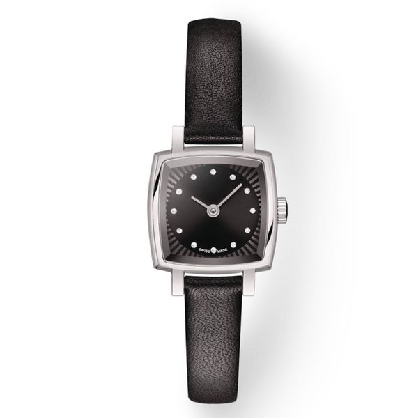 

designer watch women's quartz watch 20mm square dial 316 stainless steel case authentic original eta901001 super movement cowhide strap, Slivery;brown