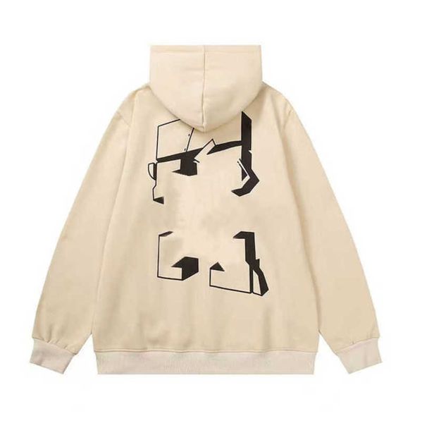 

offs fashion luxury men's sweatshirts brand classics pullover shirts hoodies designers women sweater men arrow cross letter print hoodi, Black