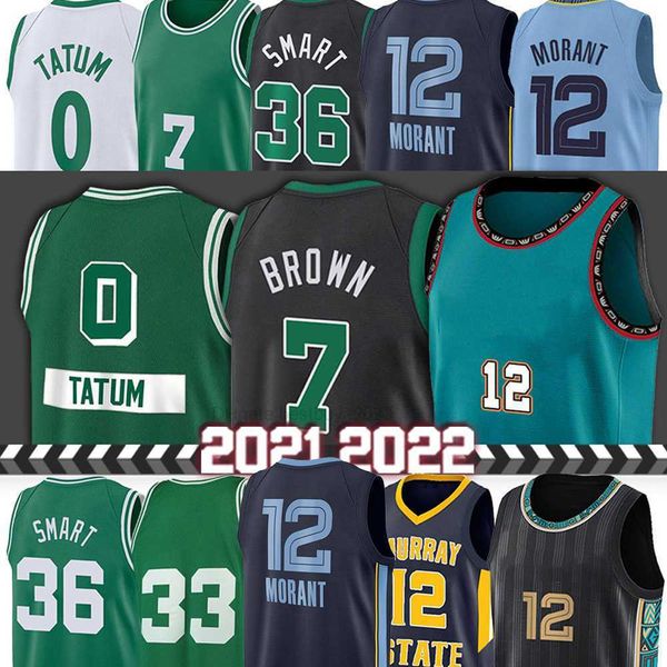 

ja 12 morant men basketball''nba''jerseys 0 jayson 7 jaylen tatum brown 36 marcus 33 larry smart stitched jerseys, Black;red