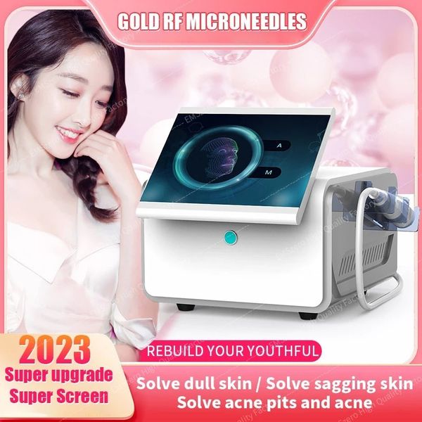 

2023 rf fractional microneedle machine with cold hammer skin tightening acne scars stretch marks removal