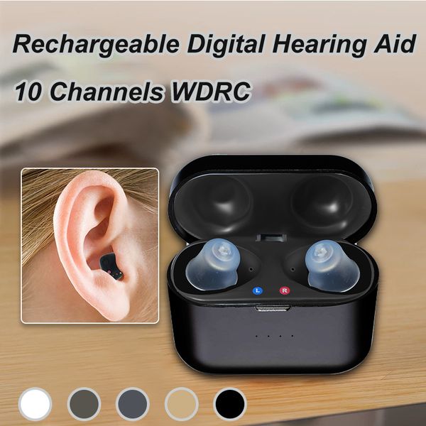 

ear care supply hearing aids for deafness rechargeable sr101 digital 10 channels audifonos noise cancelling moderate to severe sound amplifi