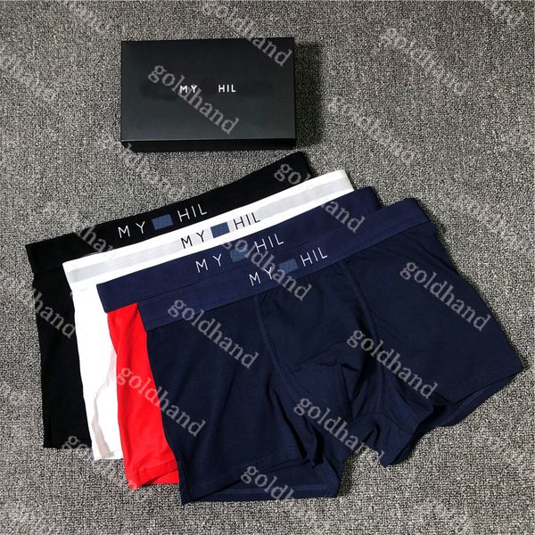 

luxury men boxers 6 color pure cotton breathable underpants printed underwear male quick drying shorts, Black;white