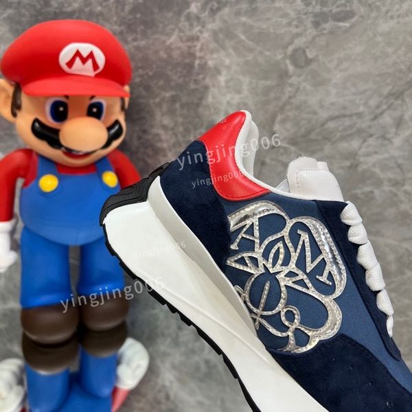 

new fashion brand low-shoes designer men casual shoes mens multi-color lace-up sports shoes fashion running shoes soft and comfortable platf, Black