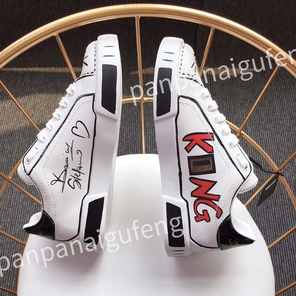 

2023 new luxury calfskin womens sneakers shoes leather trainers famous comfort outdoor trainers men's casual walking, Black