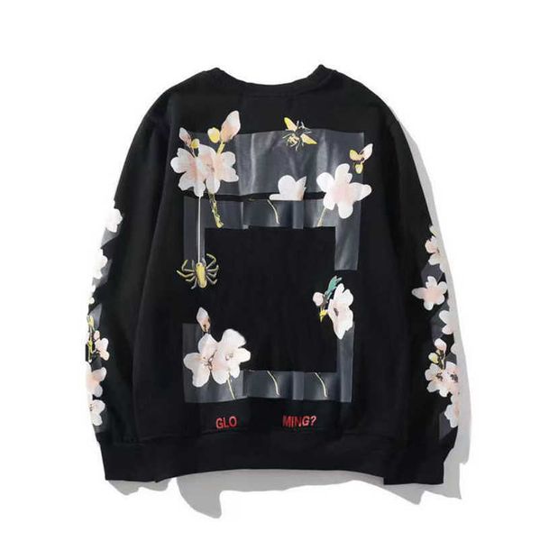 

classics sweatshirts men's luxury brand offs pullover shirts hoodies designers women sweater men arrow cross letter print hoodie hip ho, Black