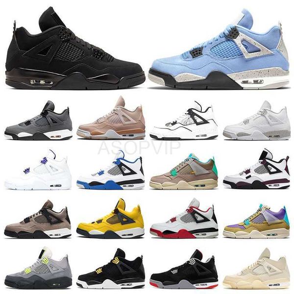 

jumpman 4 men running basketball shoes 4s white oreo university blue black cat fire red diy purple metallic cement royalty outdoor trainer s