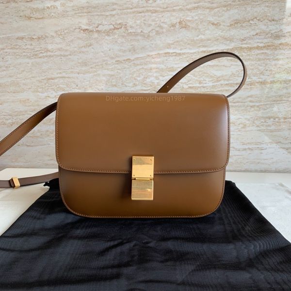 

10a tier mirror quality luxurys designer bag women medium purses 24cm teen polished cowhide leather shoulder crossbody khaki color classic b, Black;red