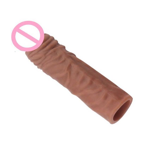 

toy massager reusable penis ring cock sleeve enlargement dildo extender enhancer delay ejaculation clitoris massager for men