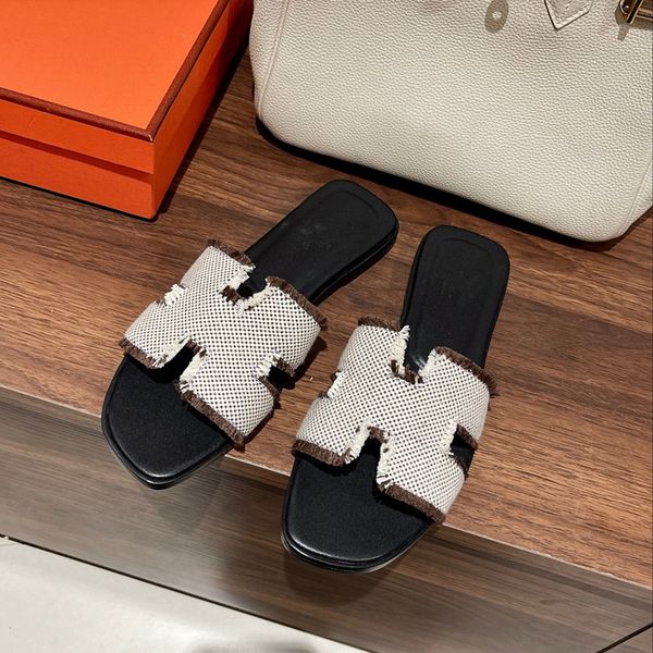 

designer new rubber slides sandals floral brocade women men slipper flat bottoms flip flops womens fashion striped beach slippers, Black