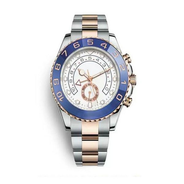 

2023 new's men's upgraded master series watch brown dial rose gold ceramic bezel two-tone inlaid stainless steel solid solid brace, Slivery;brown