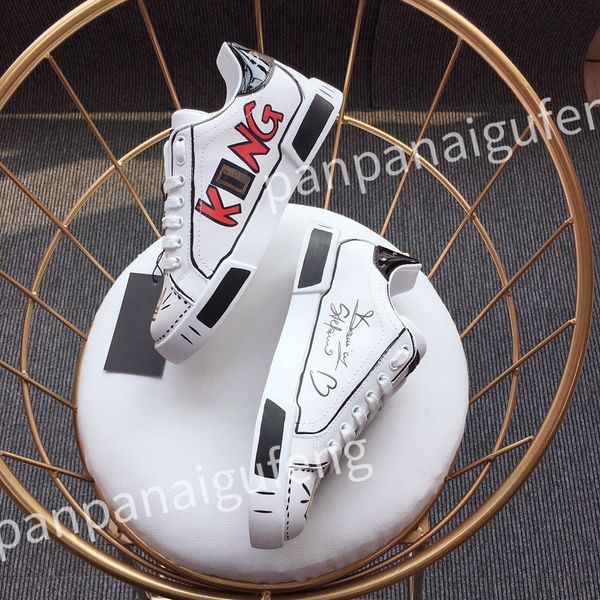 

new luxury calfskin womens sneakers shoes leather trainers famous comfort outdoor trainers men's casual walking, Black