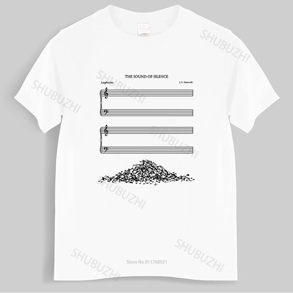 

men's t-shirts homme t-shirt summer men's t-shirt silent voice t-shirt single board music visual punny simon and garfunkel brand t, White;black