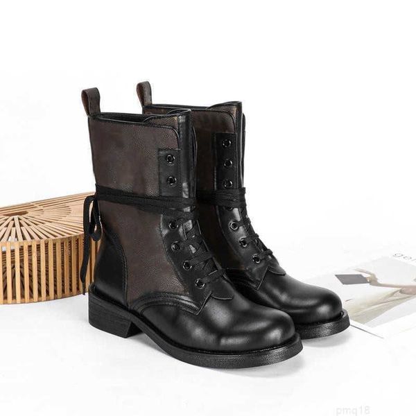 

2023 luxurious designer metropolis flat ranger boots since 1854 stylish women's short boots, Black