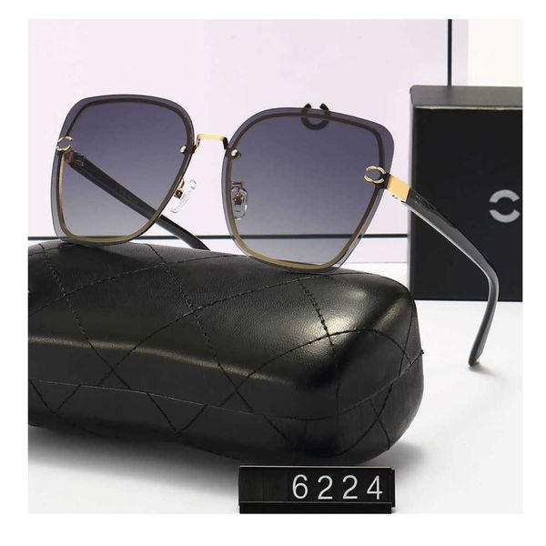 

designer channel sunglass cycle luxurious mens woman glasses counter packaging fashion summer travel oversized classic sunglasses, White;black