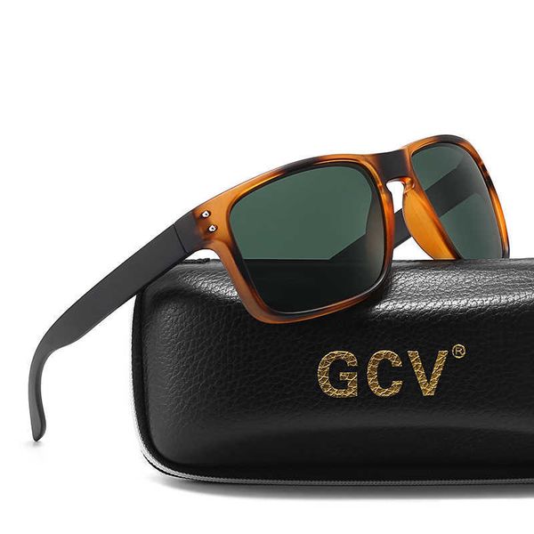 

sunglasses gcv brand fashion wrap frame retro decorative pchromic classic polaroid women men versatile pattern sunglasses uv400 goggles w040, White;black
