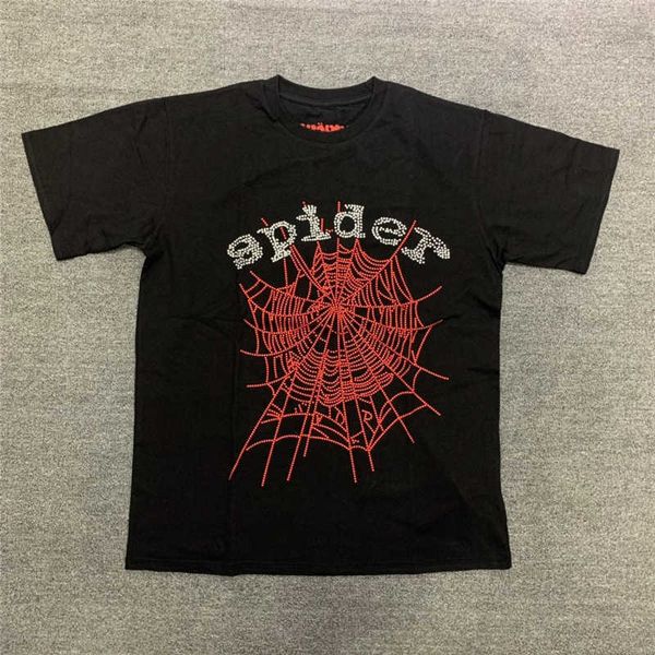 

men's t-shirts fashion sp5der 555555 designer 2023 web puff print pattern t shirt 1 1 good quality spider stylish hip-hop young bandit, White;black