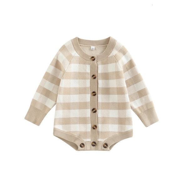 

rompers 0-2yrs born girls' knitted solid long sleeve baby girls' sweater spring and autumn clothing 230408, Blue