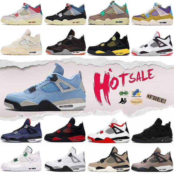 

jumpman 4 designer shoes men 4s sneakers university military blue fire red noir black cat royalty men women outdoor sports trainers