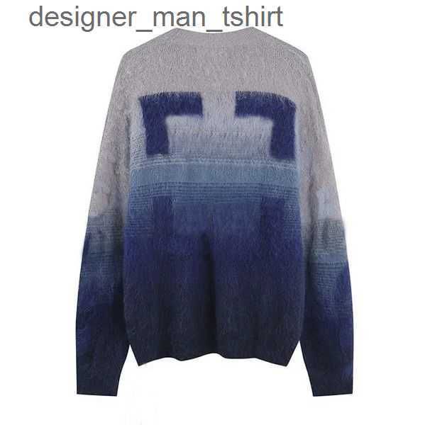

designers sweater mens womens arrow color gradient cardigan lover senior classic multicolor round neck autumn winter keep warm comfortable 7, White;black