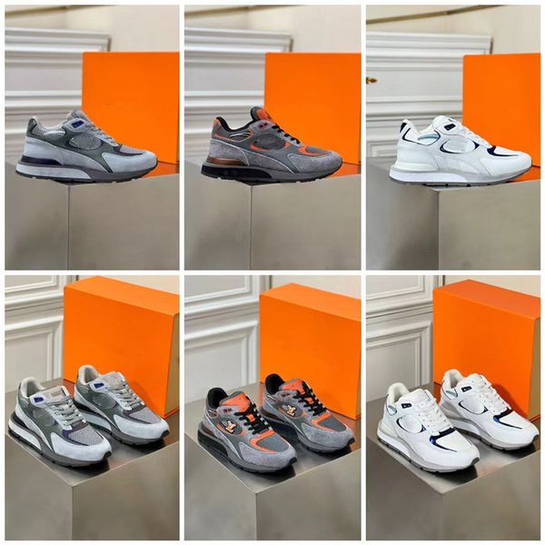 

luxury designer casual shoes men sneakers rubber platform genuine leather sneaker multicolor lace-up shoes fashion running shoe hoesfactory