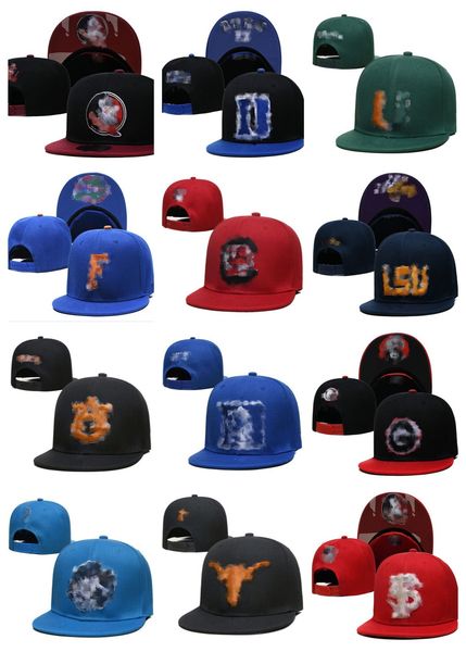 

designer hats basketball snapback college baseball snapbacks all teams logo embroidery cotton football hats hip hop outdoor sports mesh bean, Black;white